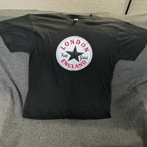 Black London England Graphic Tee